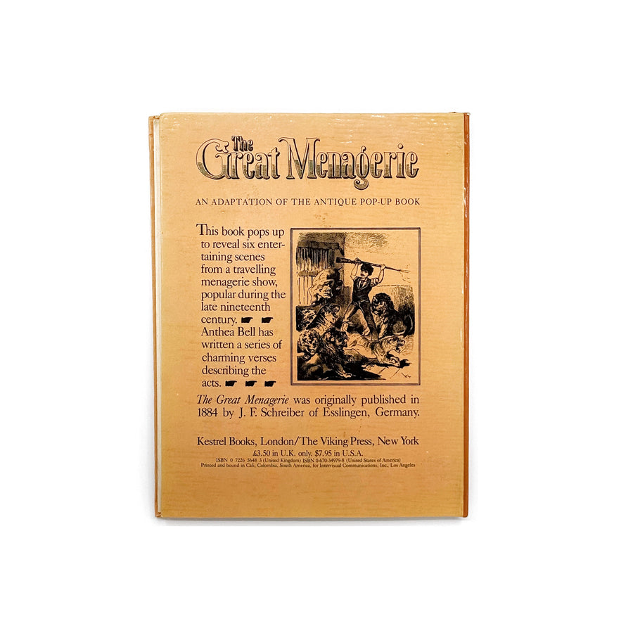 The Great Menagerie: An Adaptation of the Antique Pop-Up Book by Anthea Bell